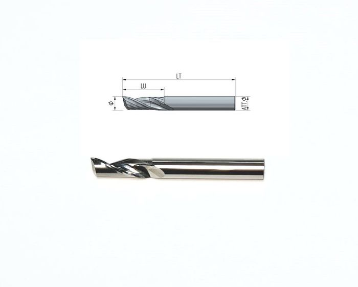 Solid carbide milling cutter Z1 Ø10 LT85 LU30, Shaft Ø10